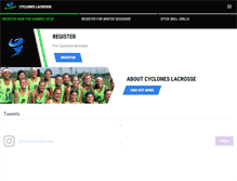 Tablet Screenshot of cycloneslacrosse.com